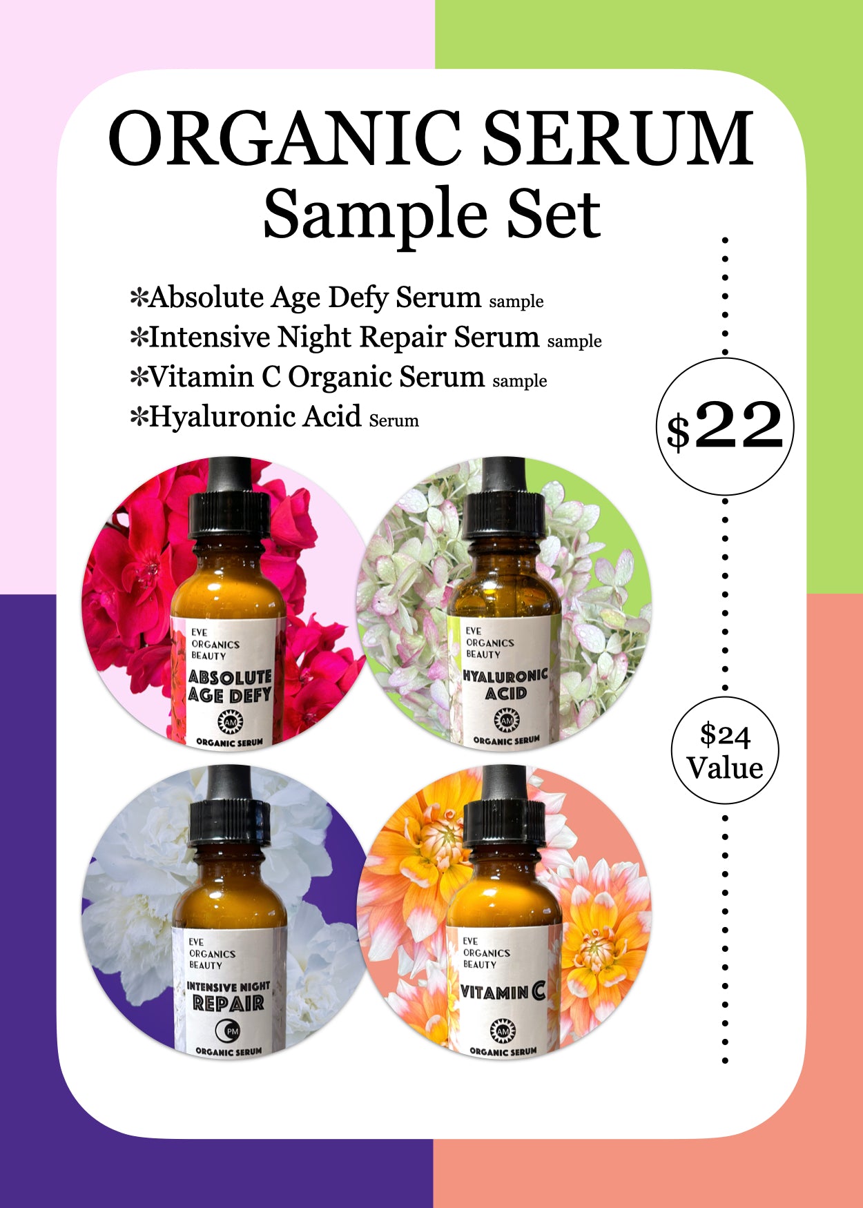 SERUM SAMPLE SET - Eve Organics Beauty