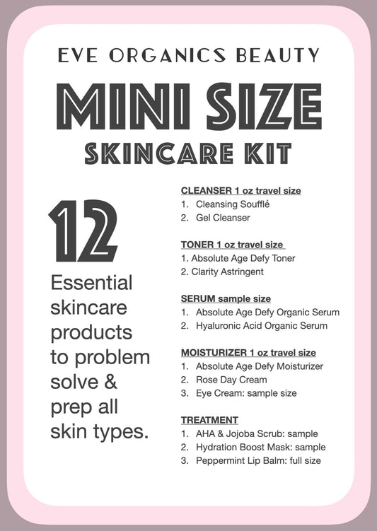 This kit for Affiliate Pros contains 12 essential skincare products to problem solve and prep any skin type to receive makeup. It contains 1 oz travel and sample sizes. 