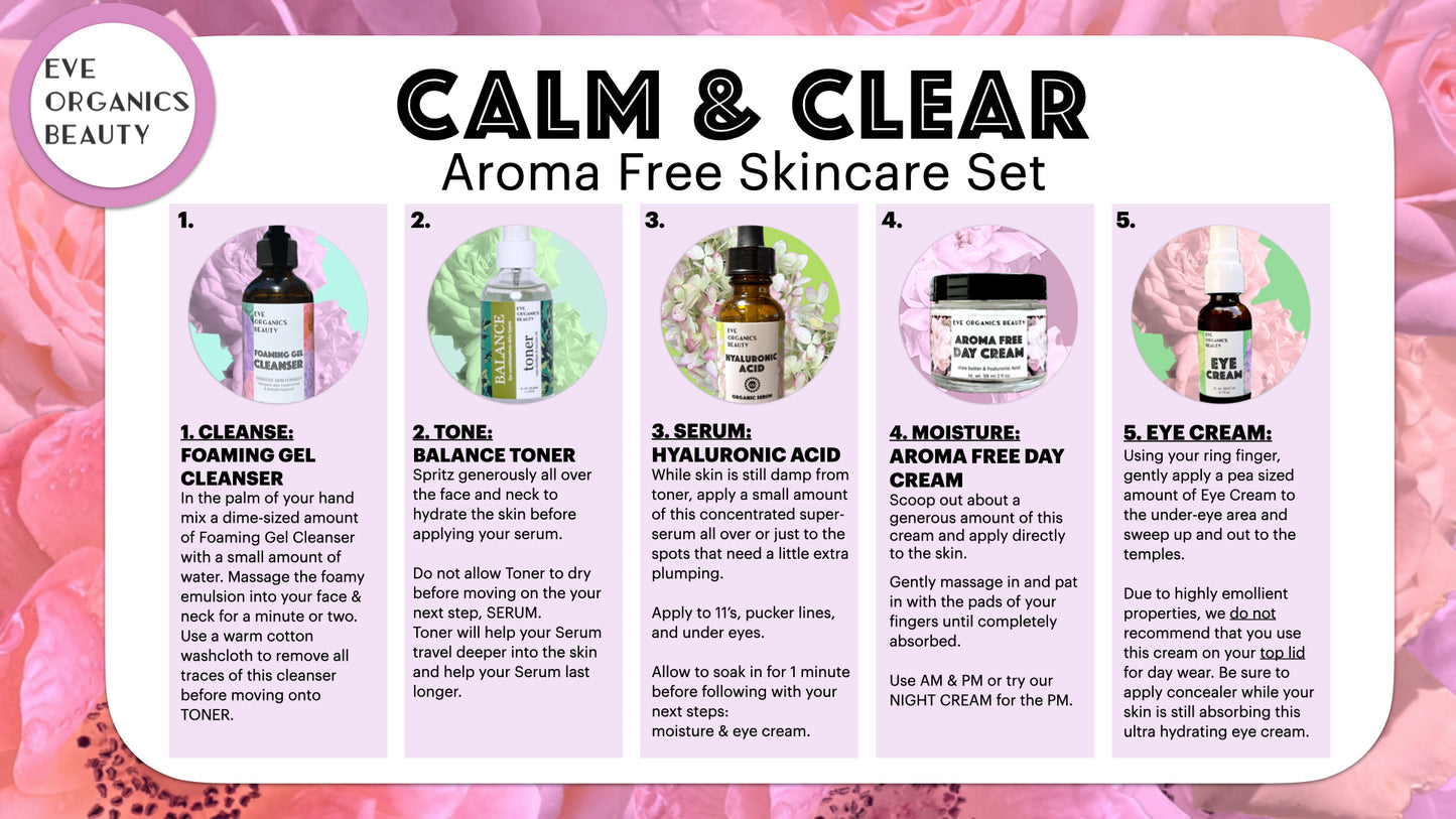 CALM & CLEAR Aroma Free Skincare Set COMING SOON