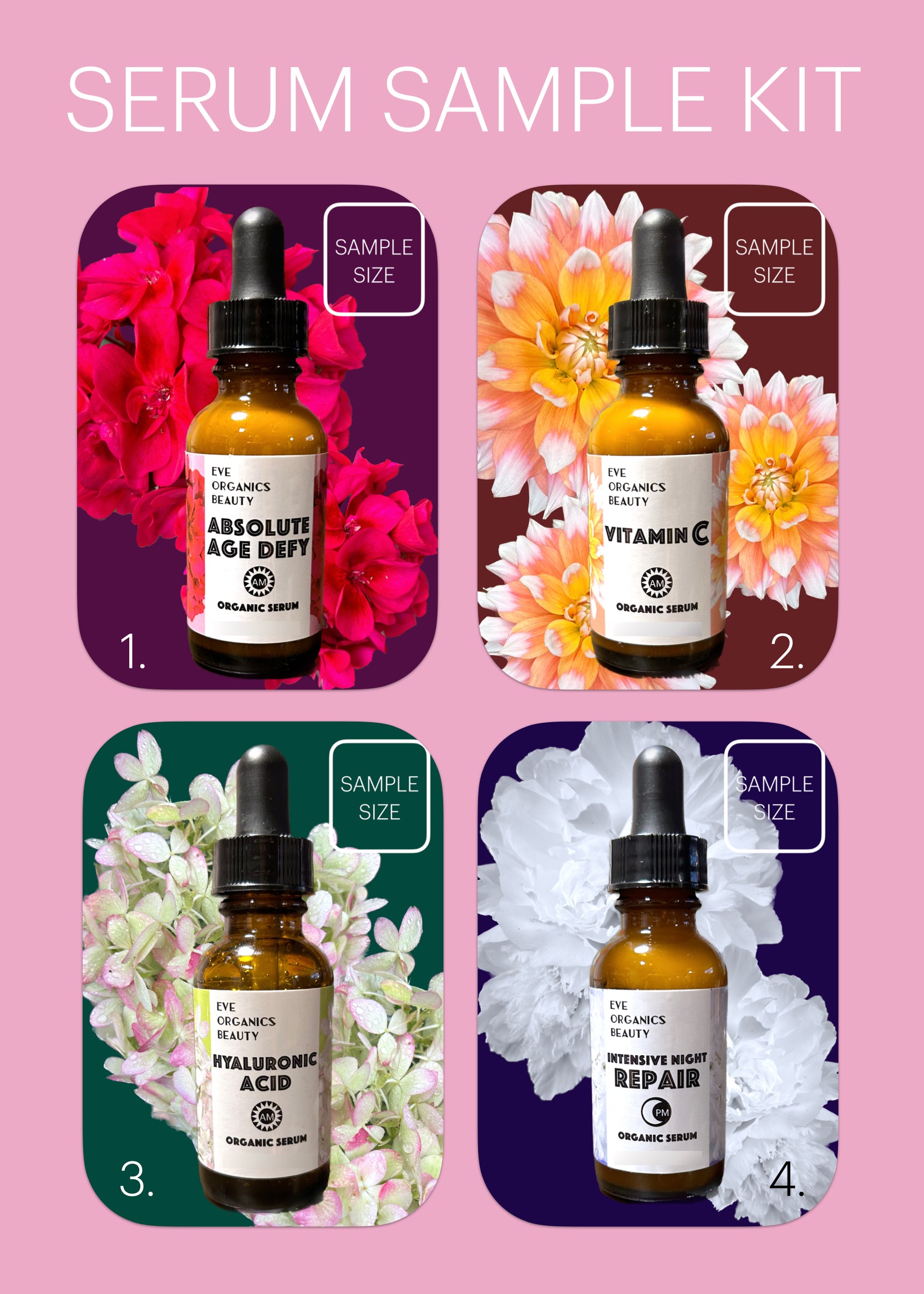 SERUM SAMPLE SET - Eve Organics Beauty